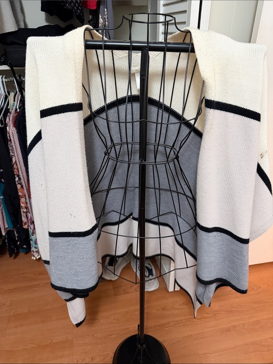 kate spade Sweaters - Neutral Colorblock Open Front Women's Sweater Cardigan